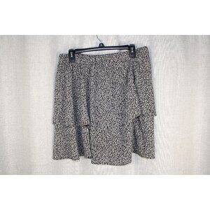 Madewell Layered Skirt Black with Cream Size 14